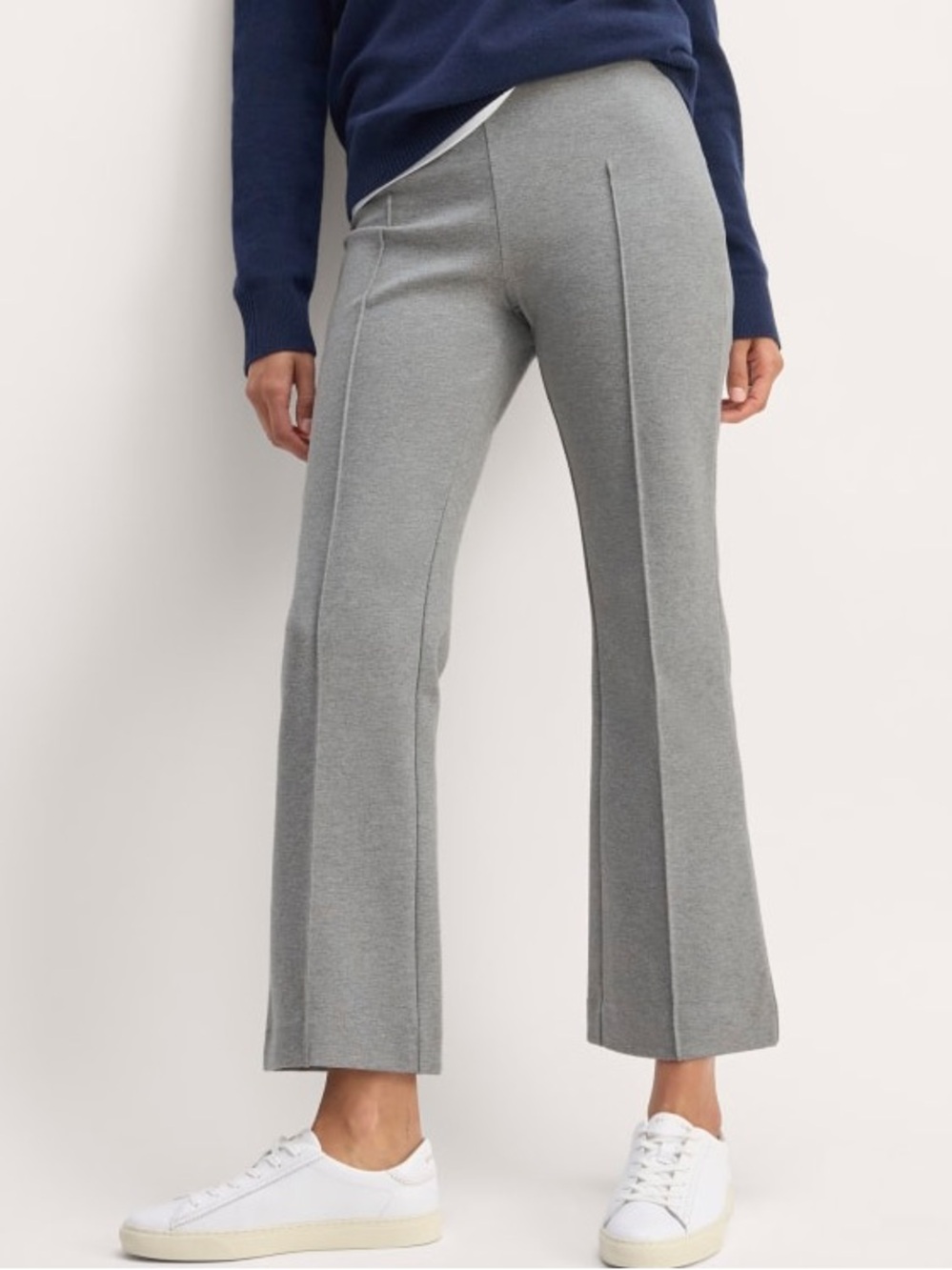 Everlane NWT Mid Heather Gray The Dream Kick Flare Ponte Pants Size Medium